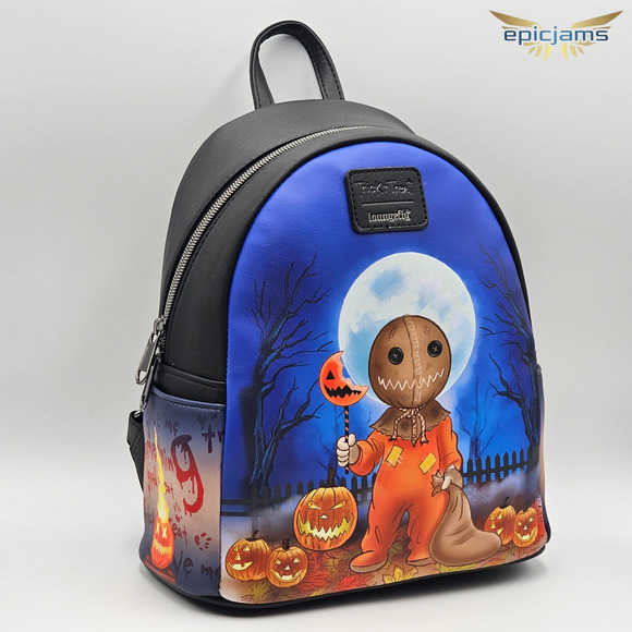 Loungefly Trick 'R Treat Halloween Glow-In-The-Dark Sam Mini Backpack Bag New - Picture 2 of 6